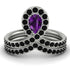 Amethyst Pear Shape Stacking Bridal Set - Emilia No. 309 image 1