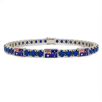 Sapphire Tennis Bracelet with Australia Flag no. 15 image 1