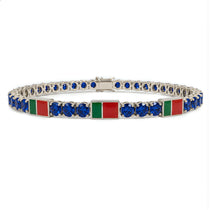 Sapphire Tennis Bracelet with Portugal Flag no. 15 image 1