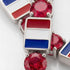 Ruby Tennis Bracelet with France Flag no. 12