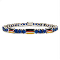 Sapphire Tennis Bracelet with Germany Flag no. 15 image 1