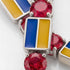 Ruby Tennis Bracelet with Ukraine Flag no. 12