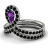 Amethyst Pear Shape Stacking Bridal Set - Emilia No. 309