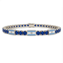 Sapphire Tennis Bracelet with Argentina Flag no. 15 image 1
