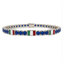 Sapphire Tennis Bracelet with Mexico Flag no. 15 image 1