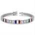 Diamond Tennis Bracelet with France Flag no. 3