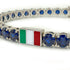 Sapphire Tennis Bracelet with Italy Flag no. 15