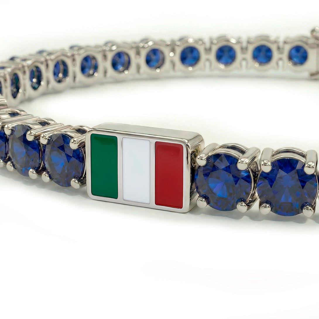 Sapphire Tennis Bracelet with Mexico Flag no. 15