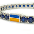 Sapphire Tennis Bracelet with Ukraine Flag no. 15