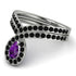 Amethyst Pear Shape Stacking Bridal Set - Emilia No. 309