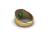 George's 22k Yellow Gold Custom Pinky emerald Ring For Men