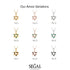 Jewish Symbol Gold Black Diamond Necklace - David Star - Amos No. 7