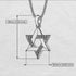Jewish Symbol Gold Black Diamond Necklace - David Star - Amos No. 7