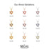 Jewish Symbol Gold Black Diamond Necklace - David Star - Amos No. 7