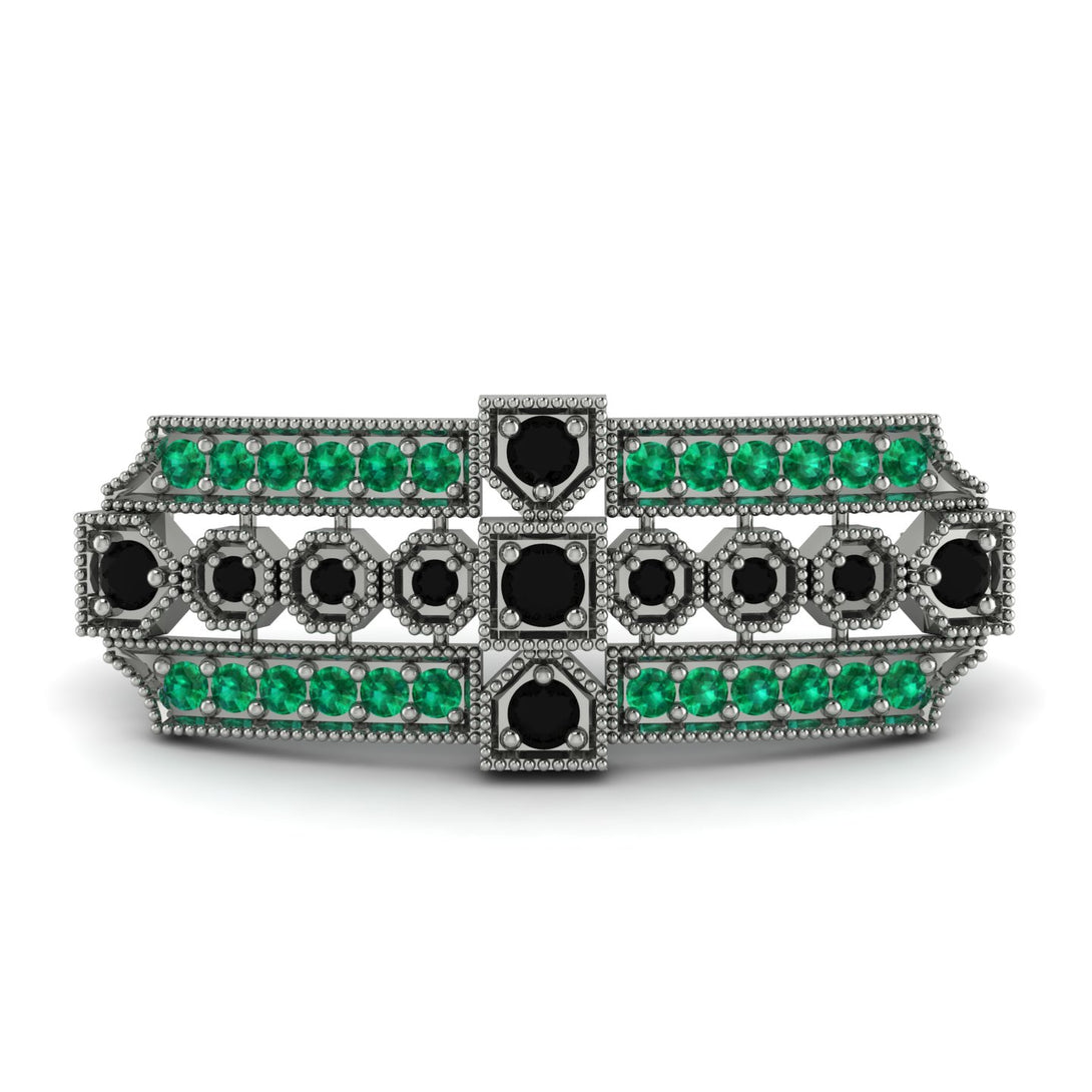 Black Diamond Antique Elegance Brooch - Alondra No. 24