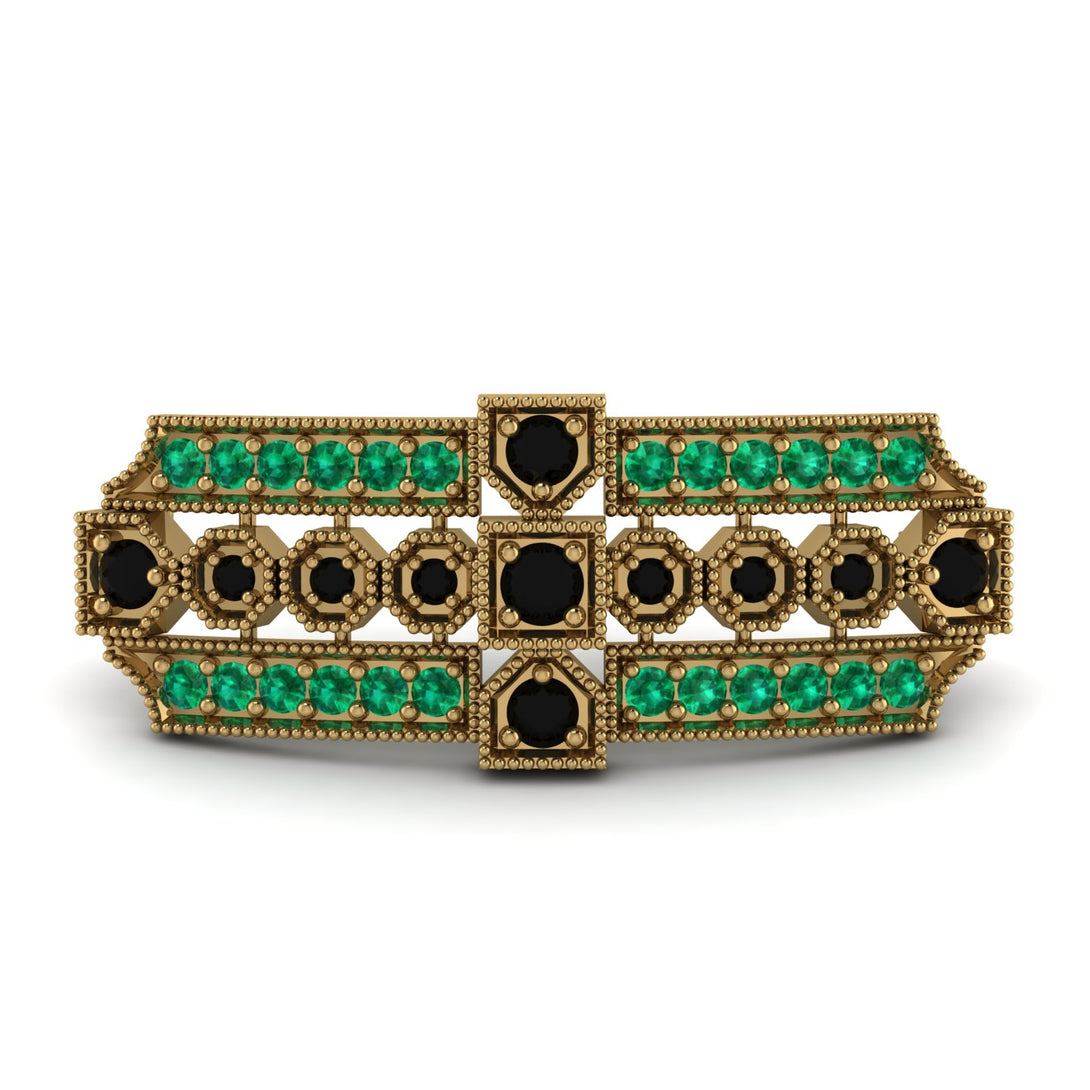 Black Diamond Antique Elegance Brooch - Alondra No. 22