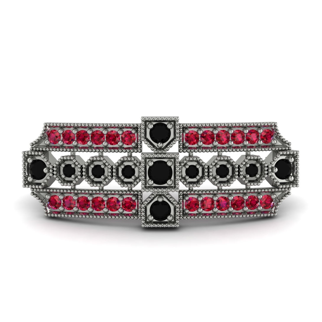 Black Diamond Antique Elegance Brooch - Alondra No. 54