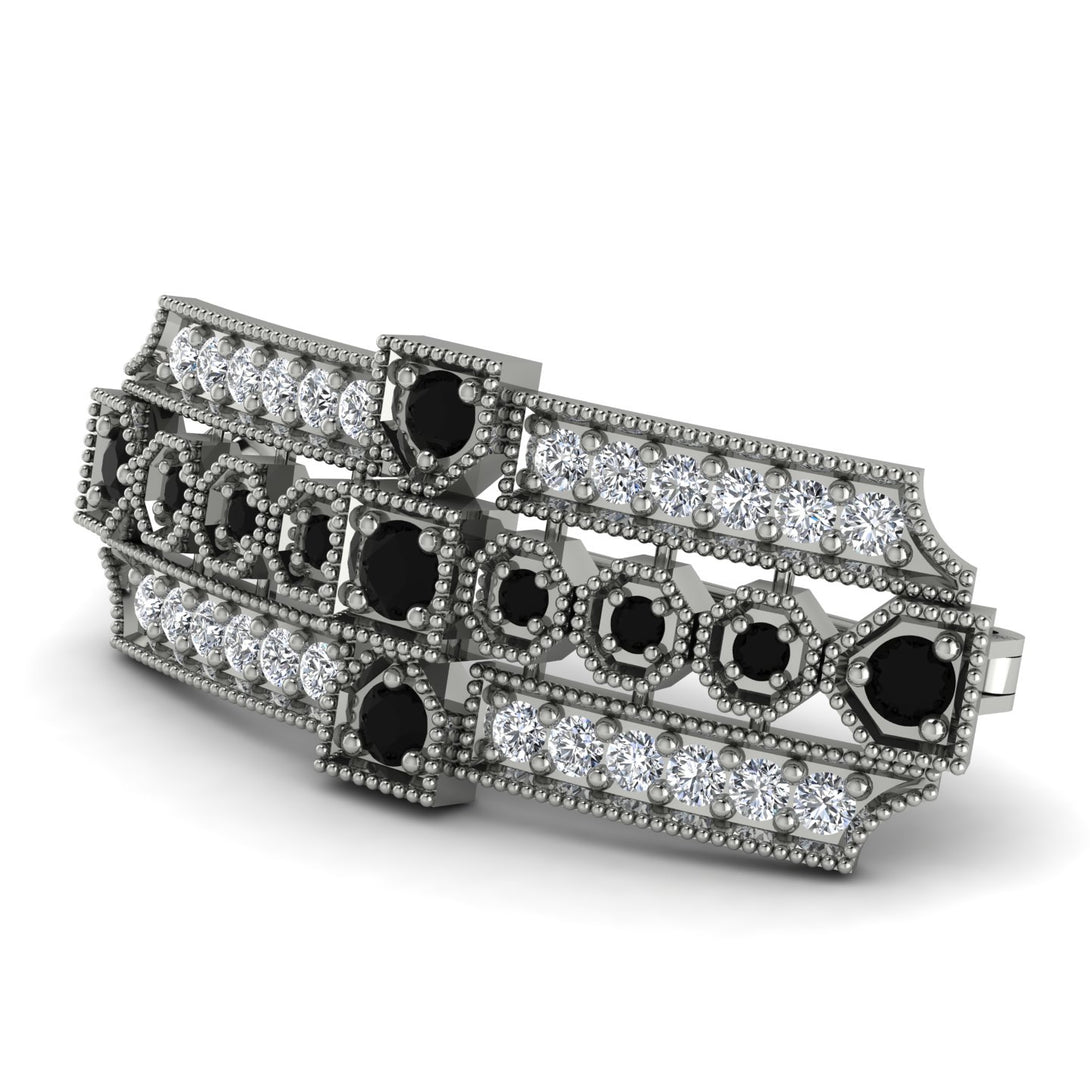 Black Diamond Antique Elegance Brooch - Alondra No. 9