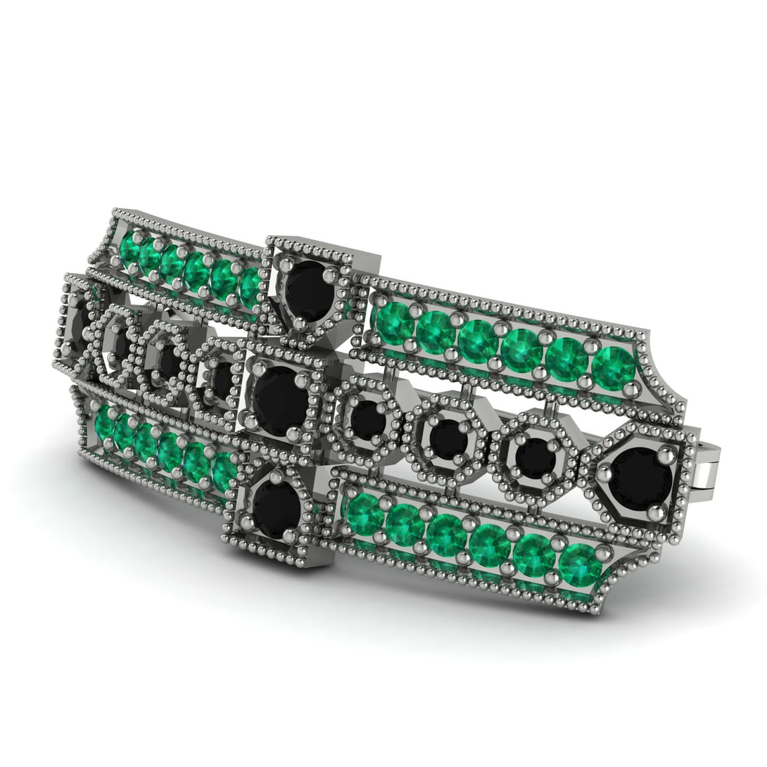 Black Diamond Antique Elegance Brooch - Alondra No. 24