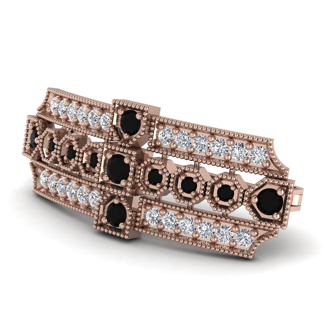 Black Diamond Antique Elegance Brooch - Alondra No. 8