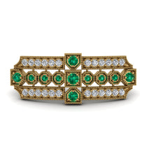 Emerald Antique Elegance Brooch