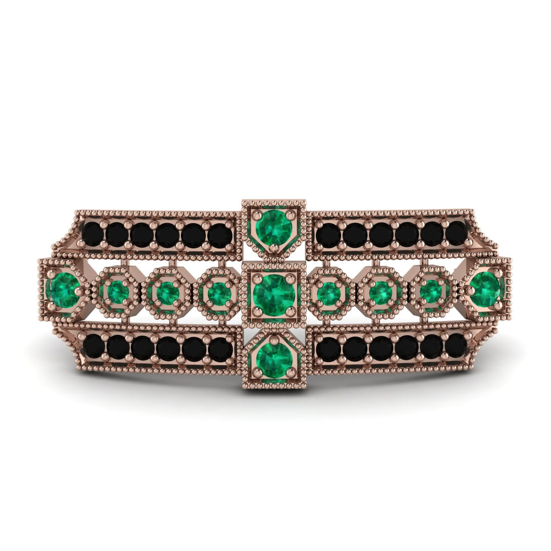 Emerald Antique Elegance Brooch - Alondra No. 35