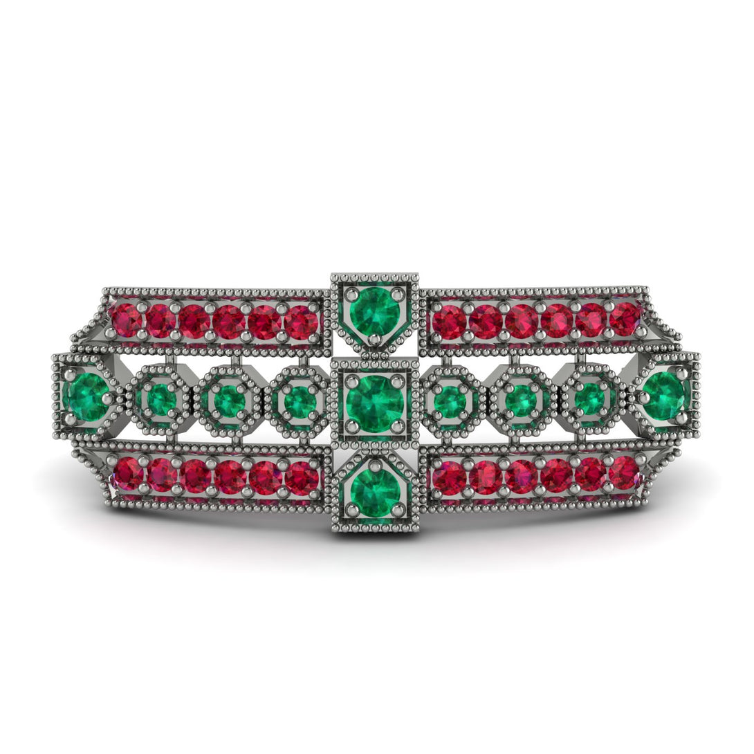Emerald Antique Elegance Brooch - Alondra No. 51