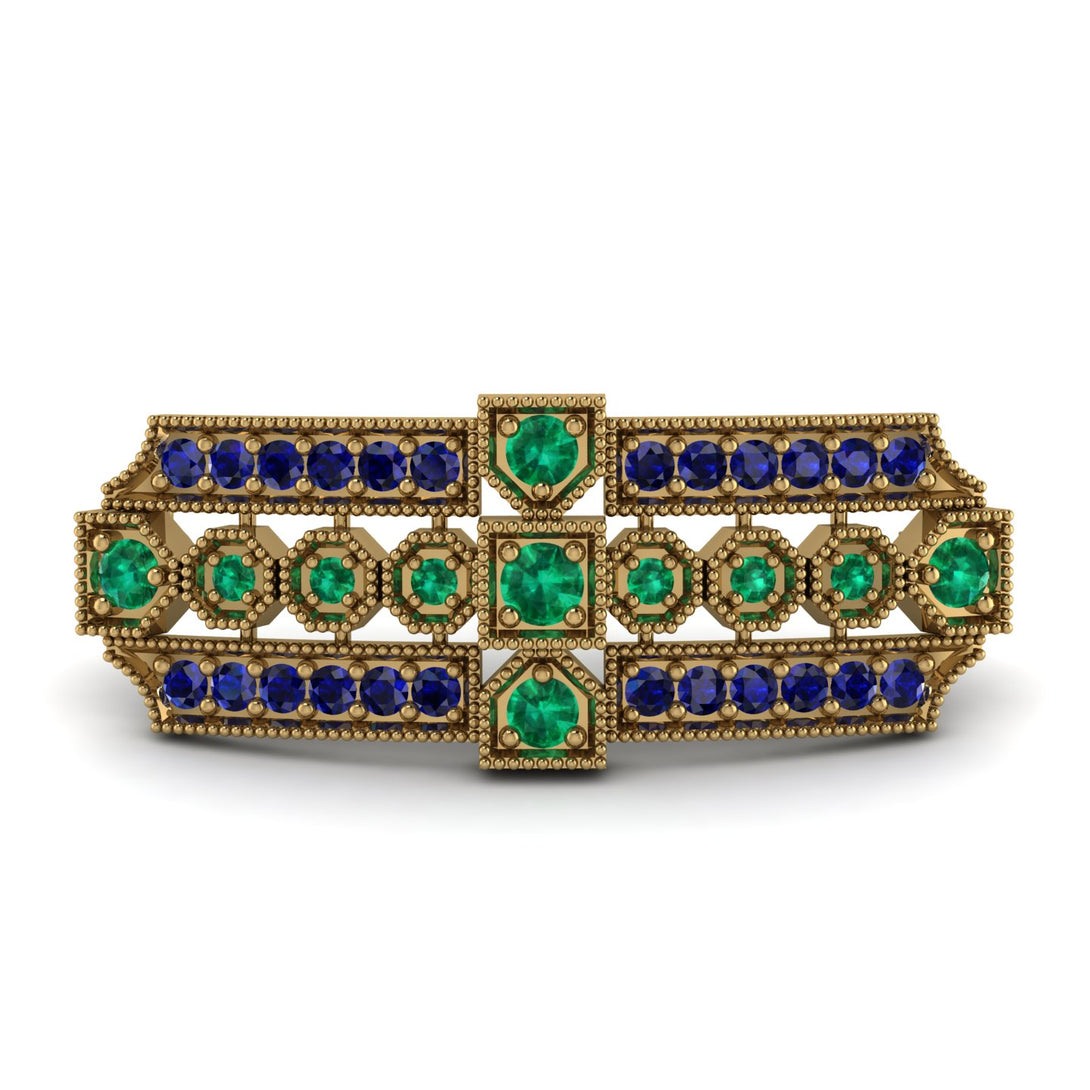 Emerald Antique Elegance Brooch - Alondra No. 64
