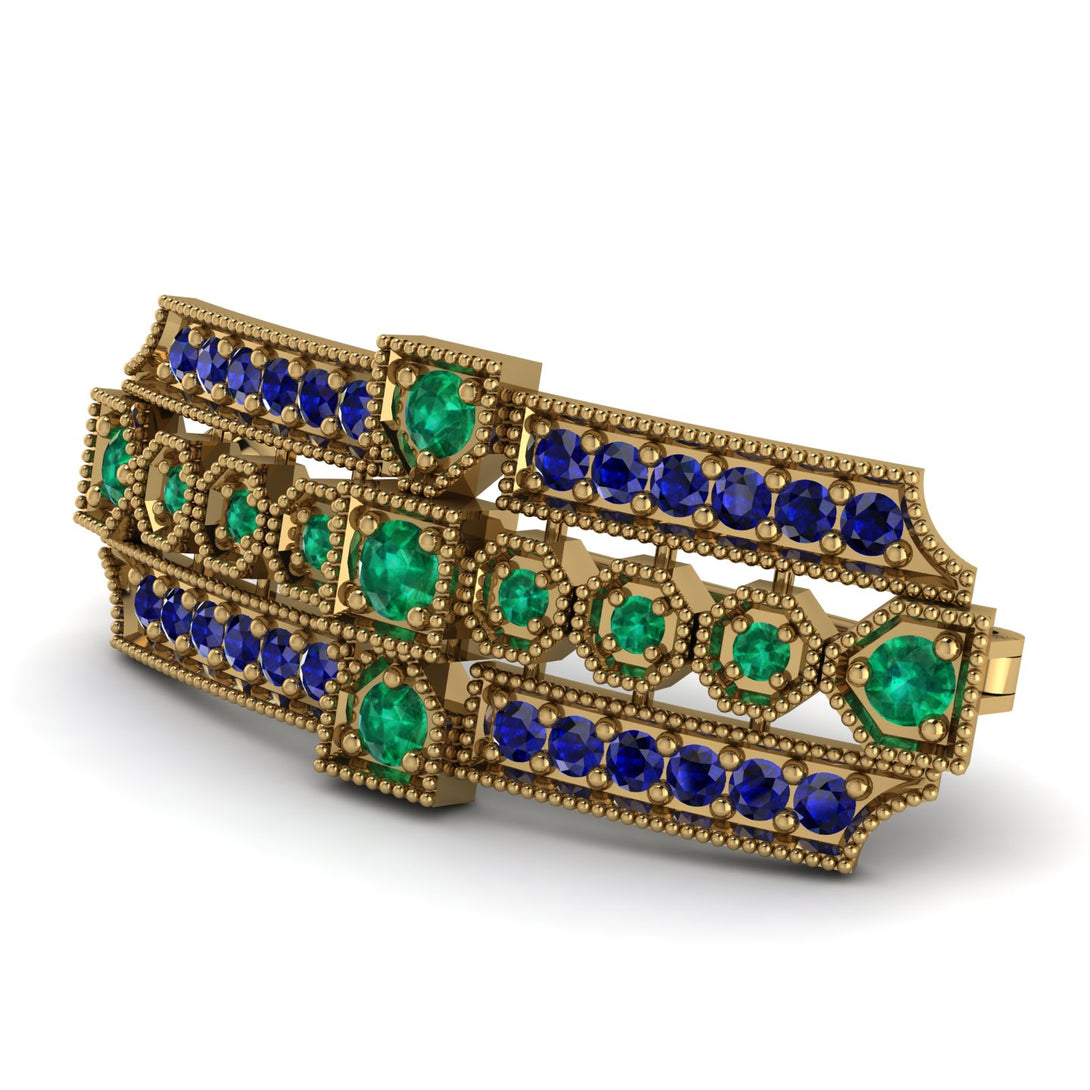 Emerald Antique Elegance Brooch - Alondra No. 64