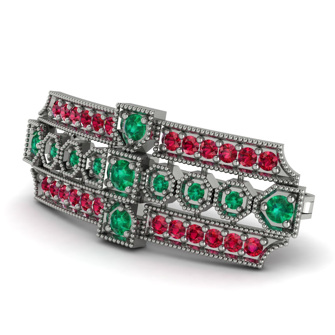 Emerald Antique Elegance Brooch - Alondra No. 51