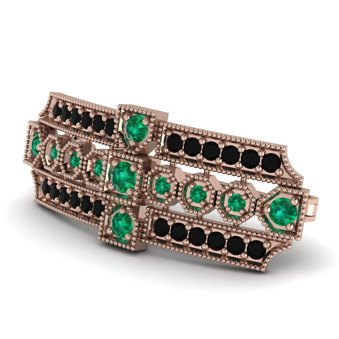 Emerald Antique Elegance Brooch - Alondra No. 35