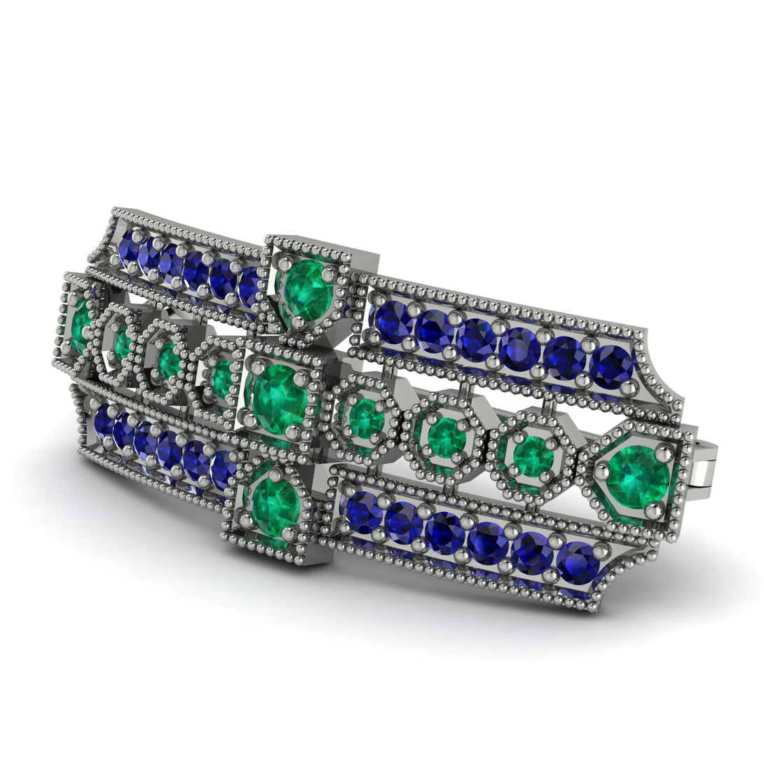 Emerald Antique Elegance Brooch - Alondra No. 66