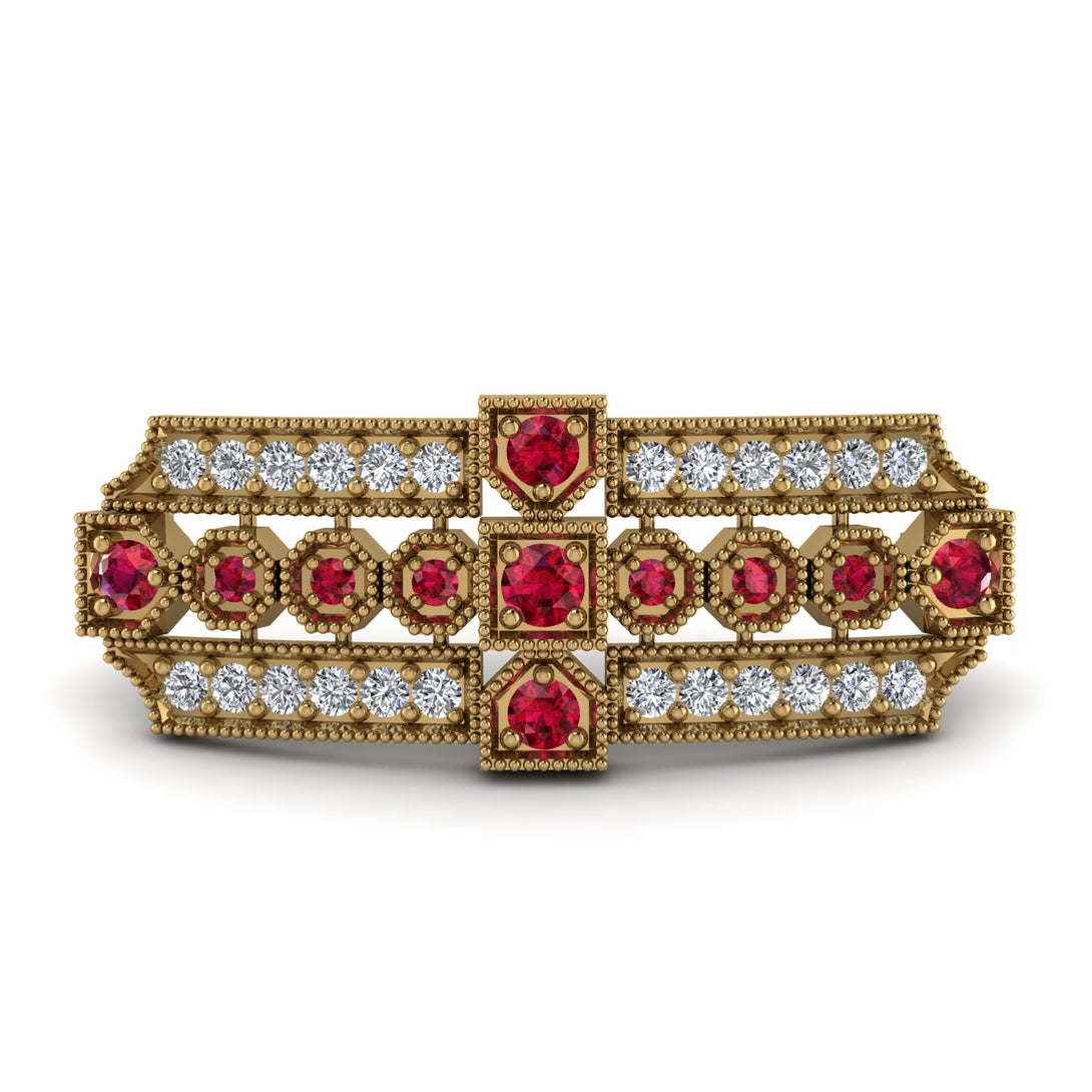 Ruby Antique Elegance Brooch - Alondra No. 10