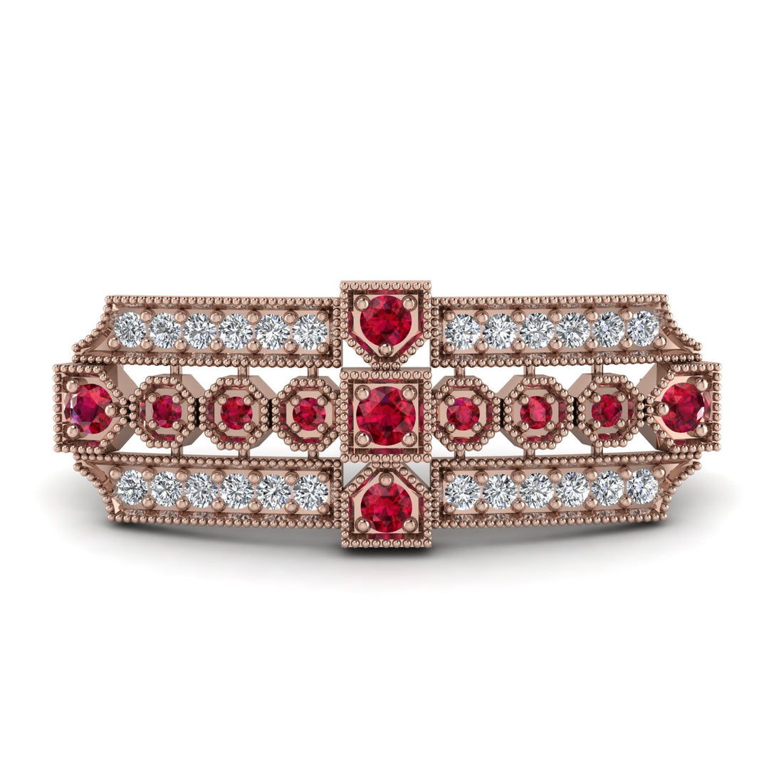 Ruby Antique Elegance Brooch - Alondra No. 11