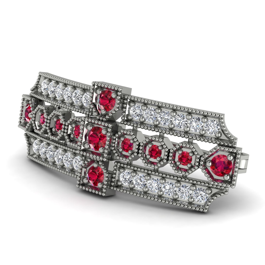 Ruby Antique Elegance Brooch - Alondra No. 12