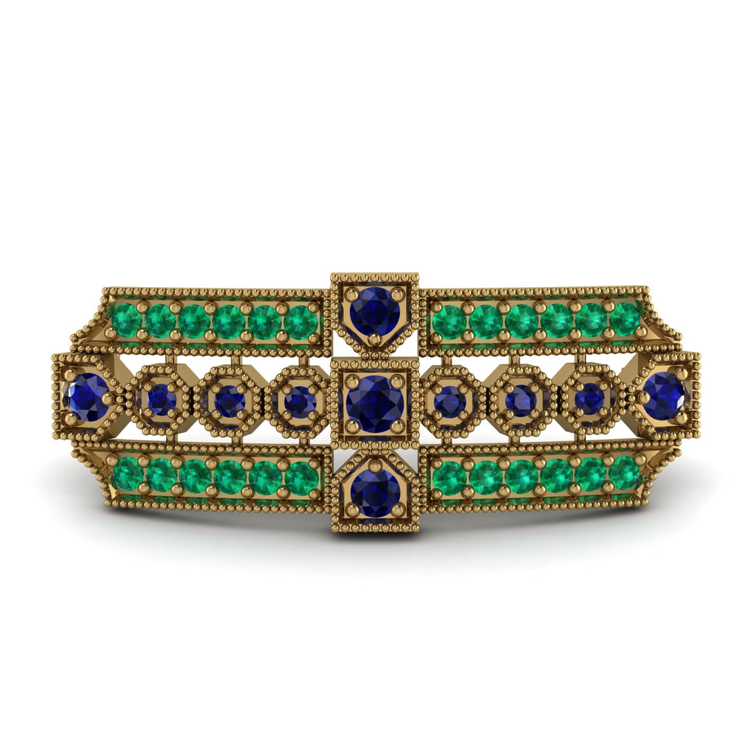 Sapphire Antique Elegance Brooch - Alondra No. 28
