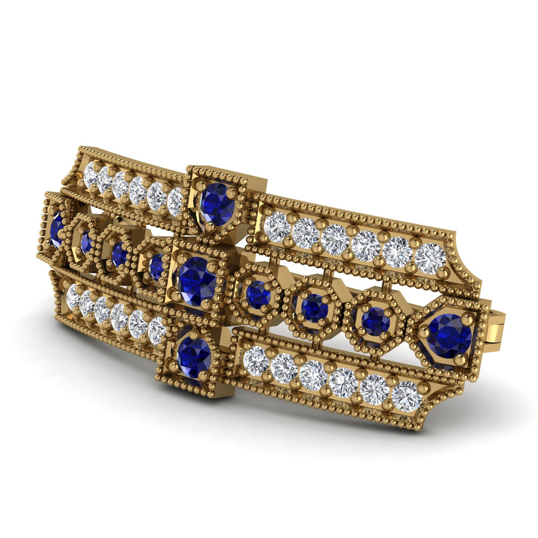 Sapphire Antique Elegance Brooch - Alondra No. 13