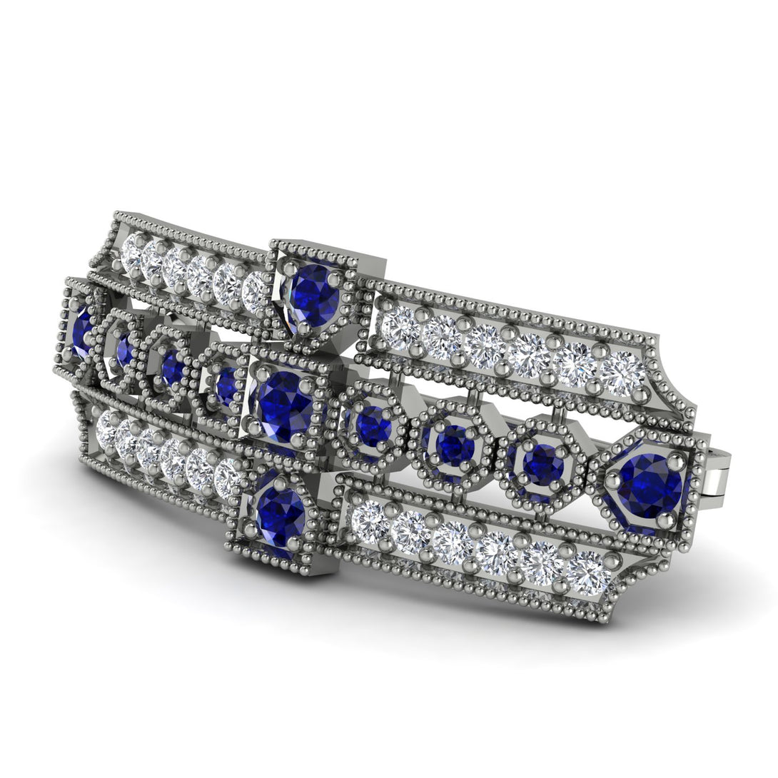 Sapphire Antique Elegance Brooch - Alondra No. 15