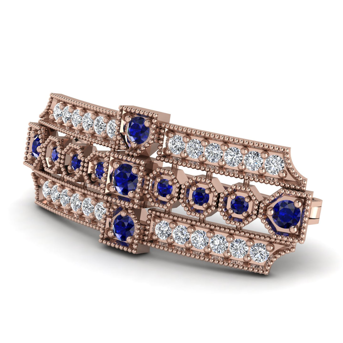 Sapphire Antique Elegance Brooch - Alondra No. 14