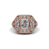 Diamond Art Deco Geometric Engagement Ring - Haven No. 2 image 1