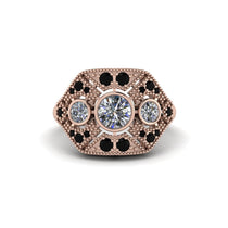 Diamond Art Deco Geometric Engagement Ring - Haven No. 32 image 1