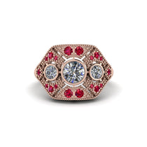 Diamond Art Deco Geometric Engagement Ring - Haven No. 47 image 1