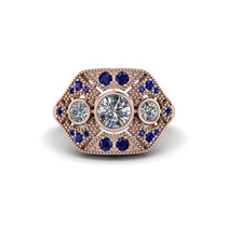 Diamond Art Deco Geometric Engagement Ring - Haven No. 62 image 1