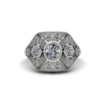 Diamond Art Deco Geometric Engagement Ring - Haven No. 3 image 1