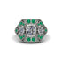 Diamond Art Deco Geometric Engagement Ring - Haven No. 18