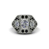 Diamond Art Deco Geometric Engagement Ring - Haven No. 33 image 1