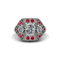 Diamond Art Deco Geometric Engagement Ring - Haven No. 48 image 1