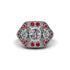 Diamond Art Deco Geometric Engagement Ring - Haven No. 48