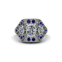 Diamond Art Deco Geometric Engagement Ring - Haven No. 63 image 1