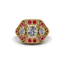 Diamond Art Deco Geometric Engagement Ring - Haven No. 46 image 1